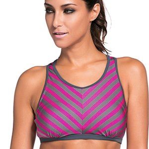 Cute Comfortable Striped Padded Sports Bra